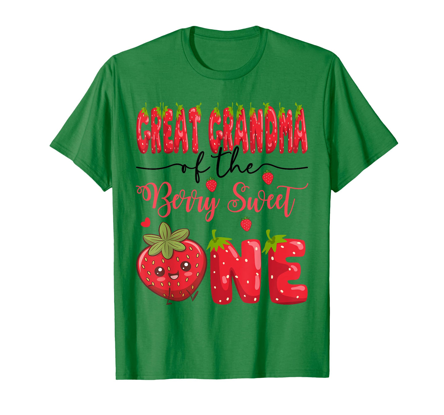Great Grandma Of The Berry Sweet One Strawberry 1St Birthday T-Shirt