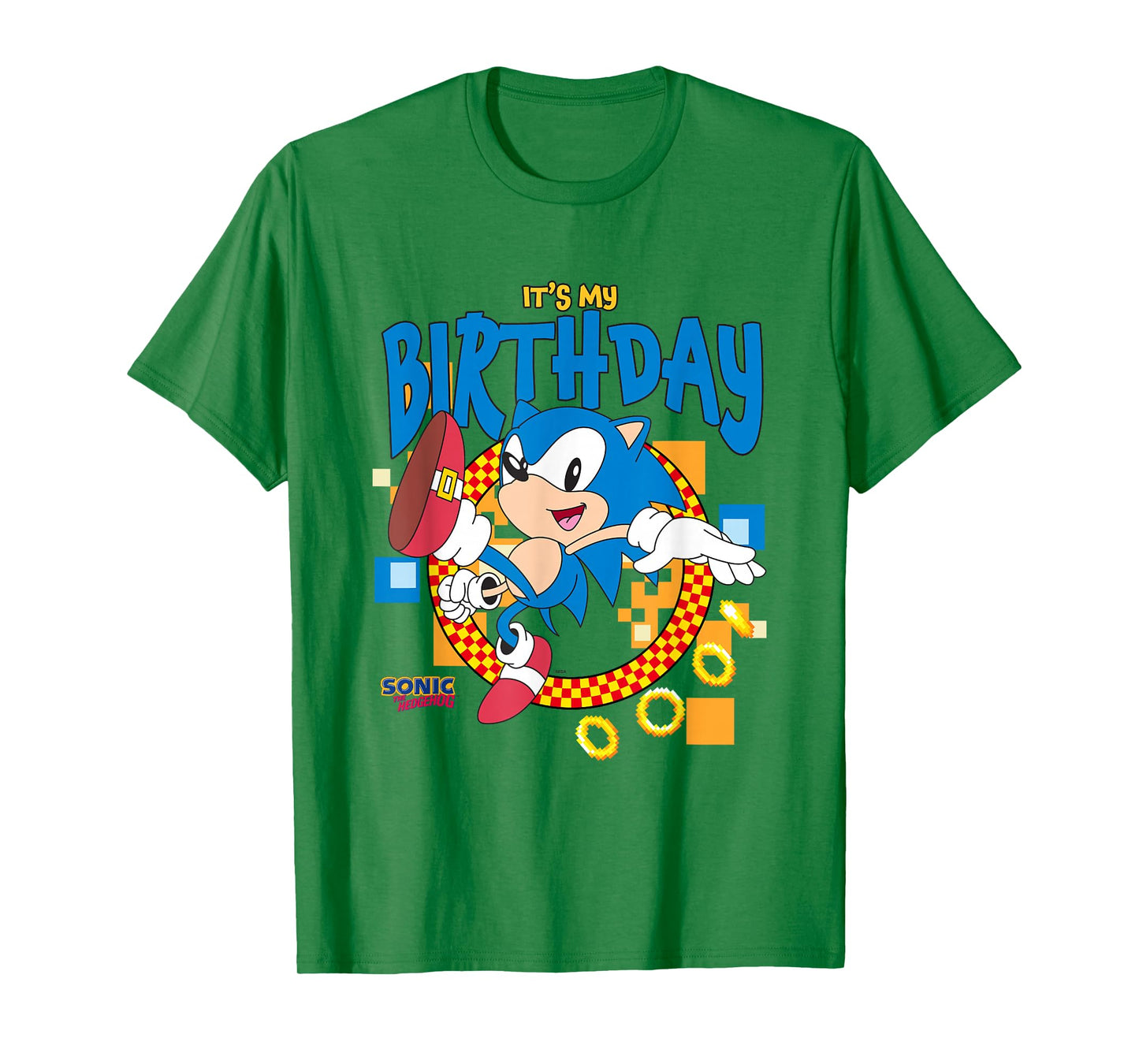 Sonic The Hedgehog Birthday It's My Birthday Cheering Sonic T-Shirt