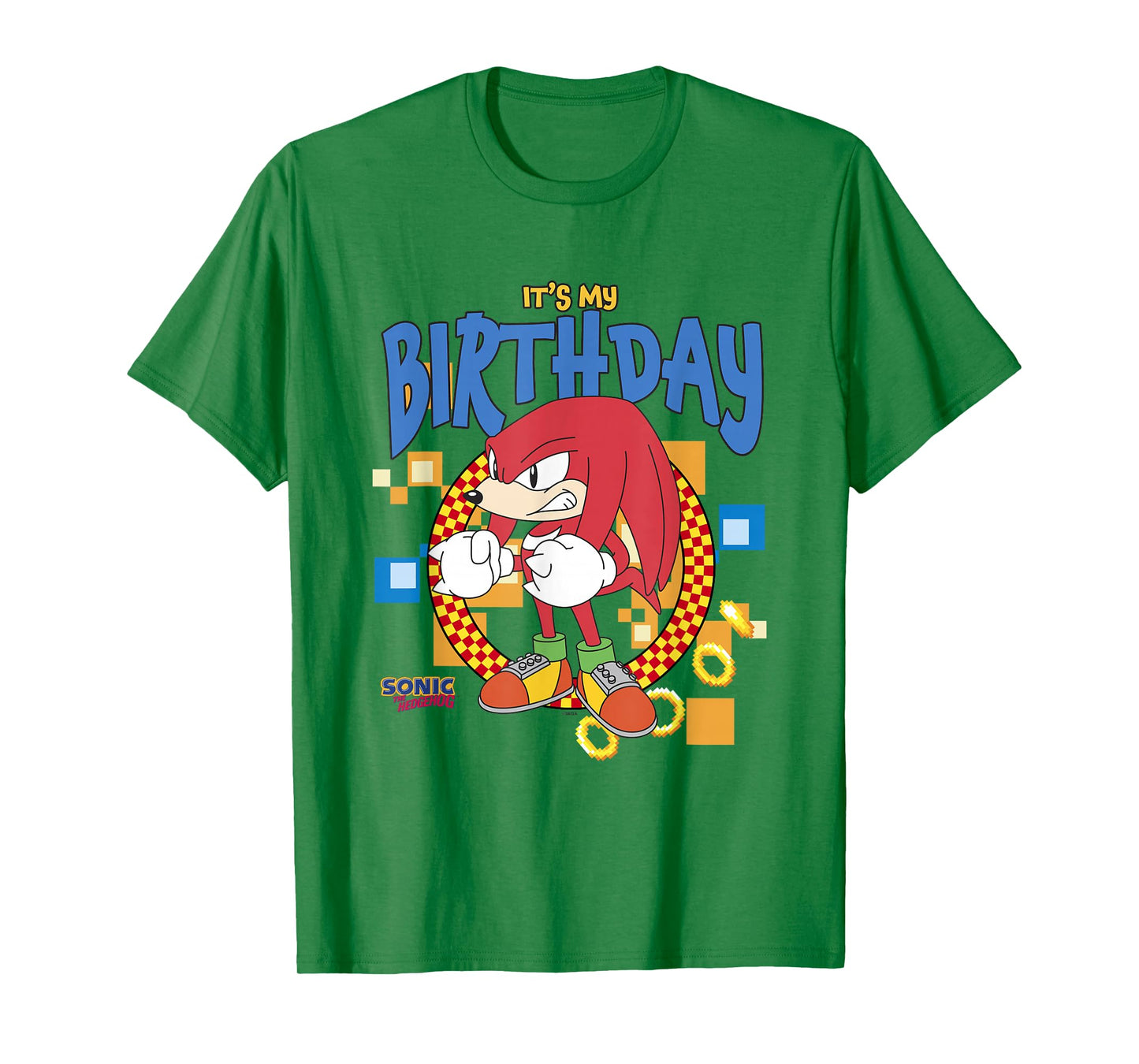Sonic The Hedgehog Birthday It's My B-Day Knuckles T-Shirt