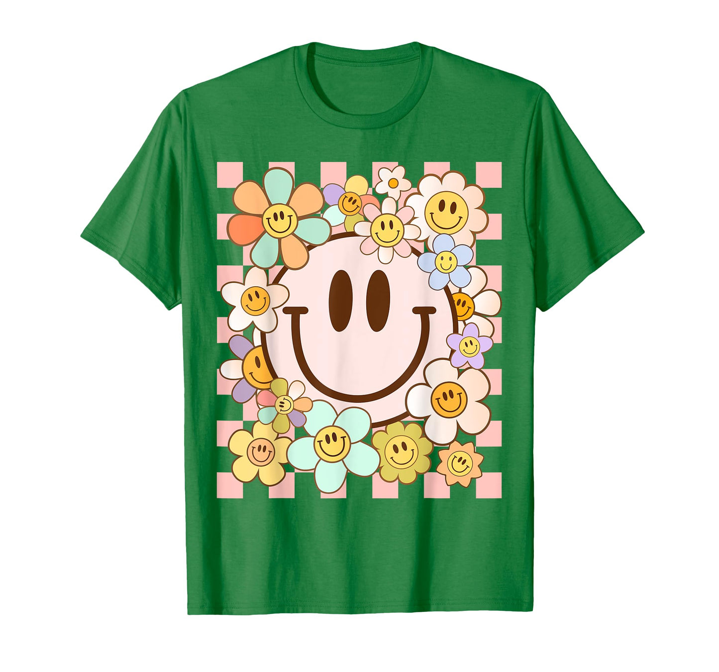 Happy Face Daisy Flower Shirt Preppy Aesthetic Smile Face T-Shirt