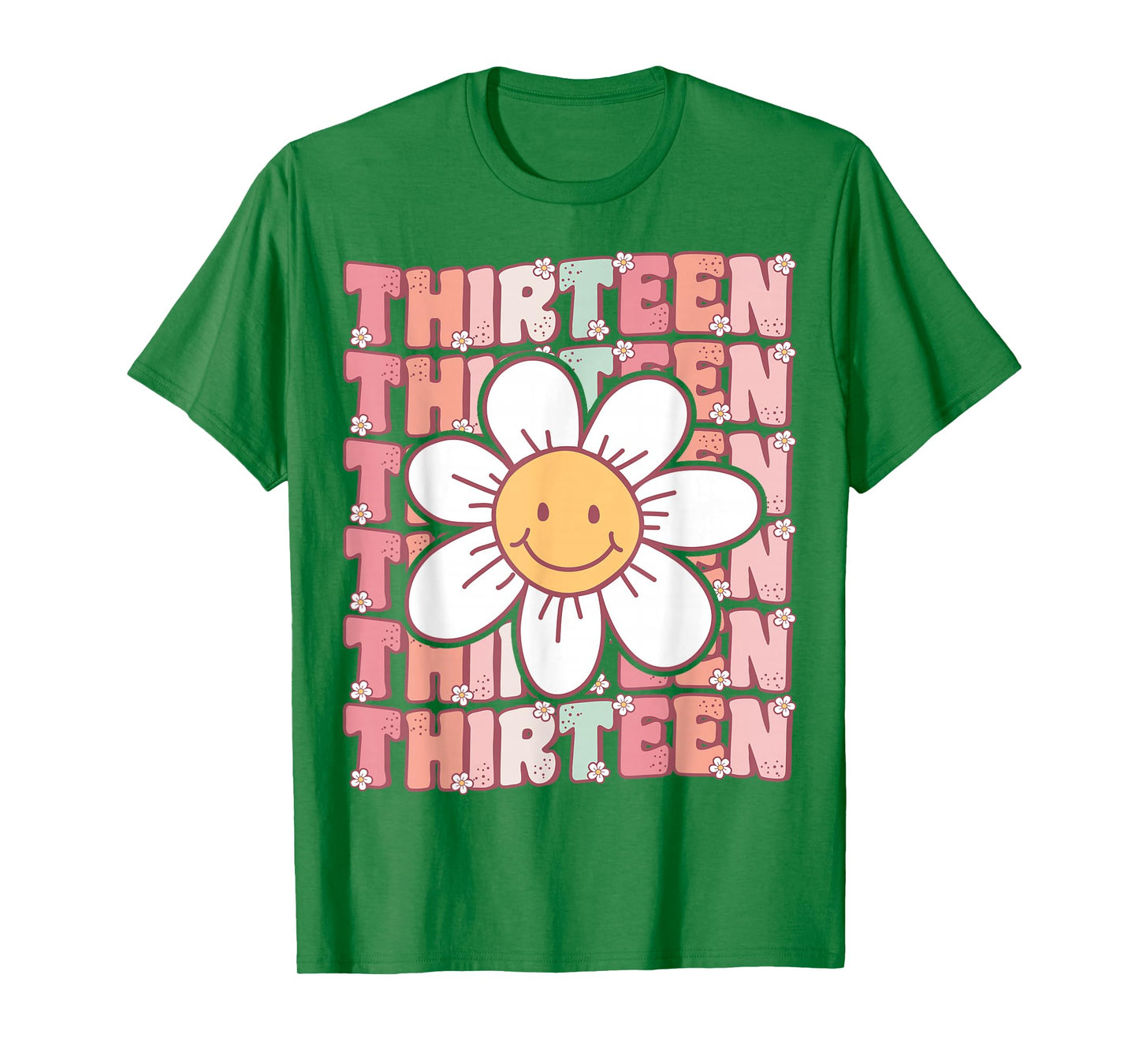 Groovy 13th Birthday Party Daisy Flower Thirteen Year Old T-Shirt