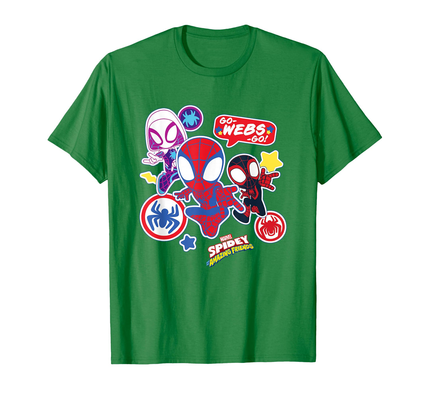 Marvel Spidey And His Amazing Friends Team Spidey Stickers T-Shirt