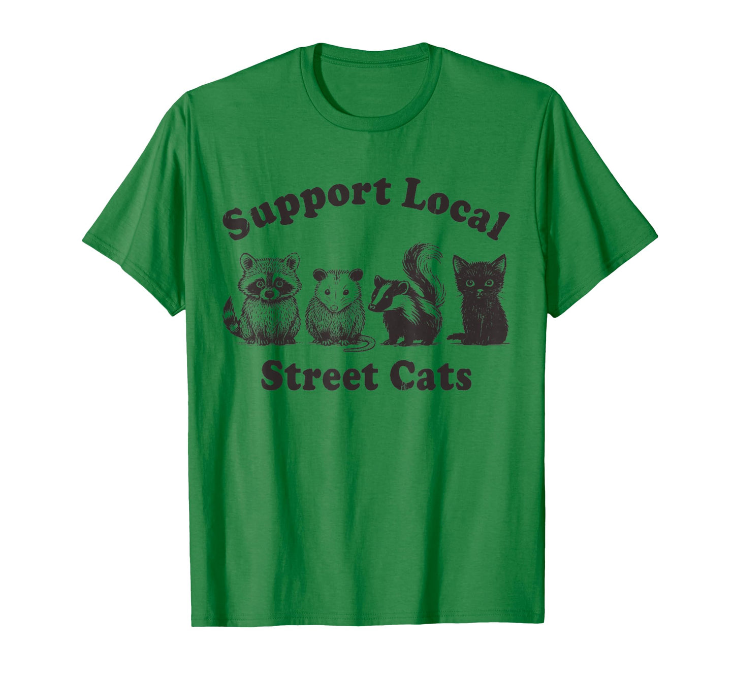 Support Local Street Cats Team Trash Opossum Raccoon Rat T-Shirt
