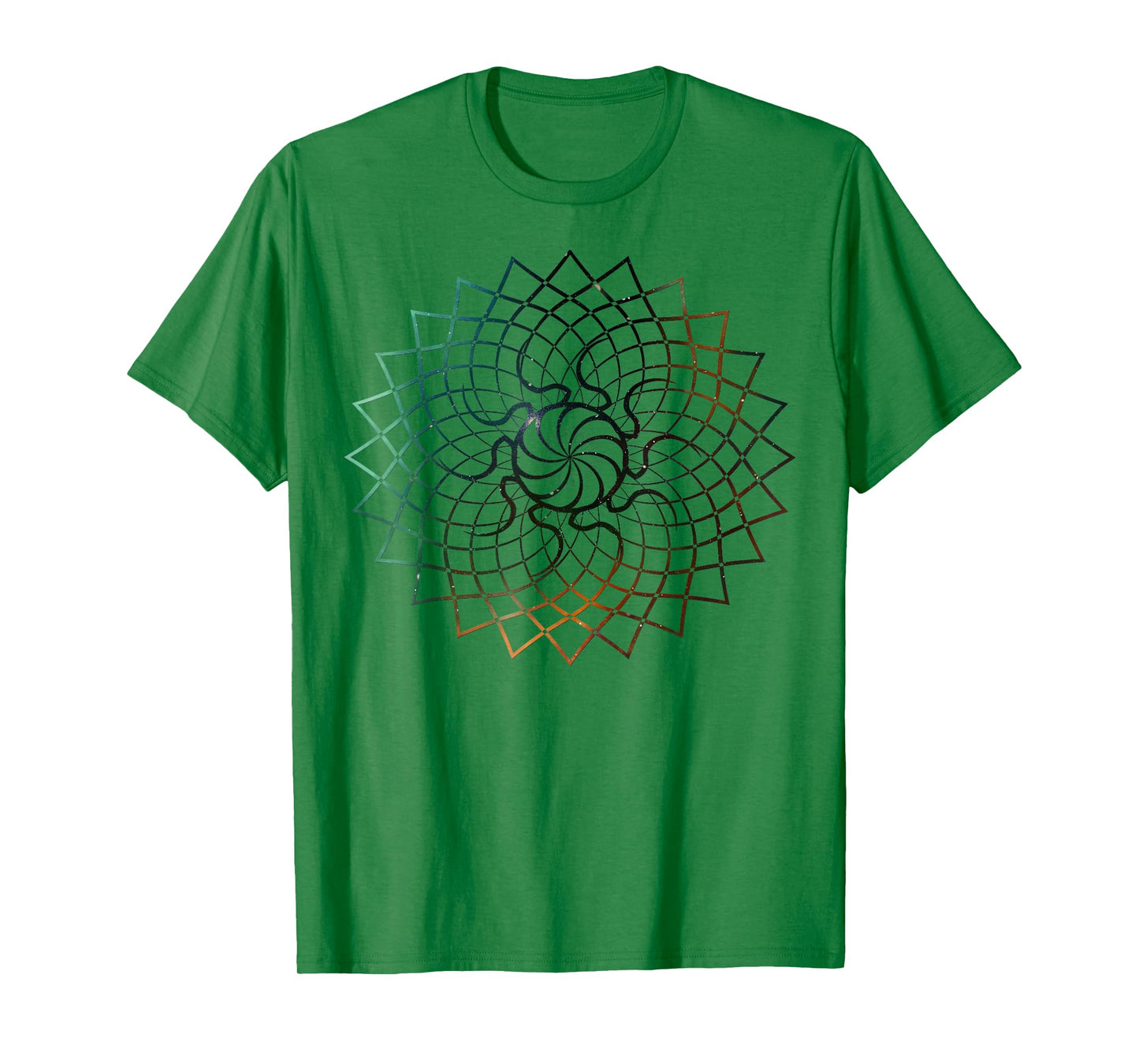 Mandala Geometry Sacred Fractal Art Yoga Good Vibe T-Shirt