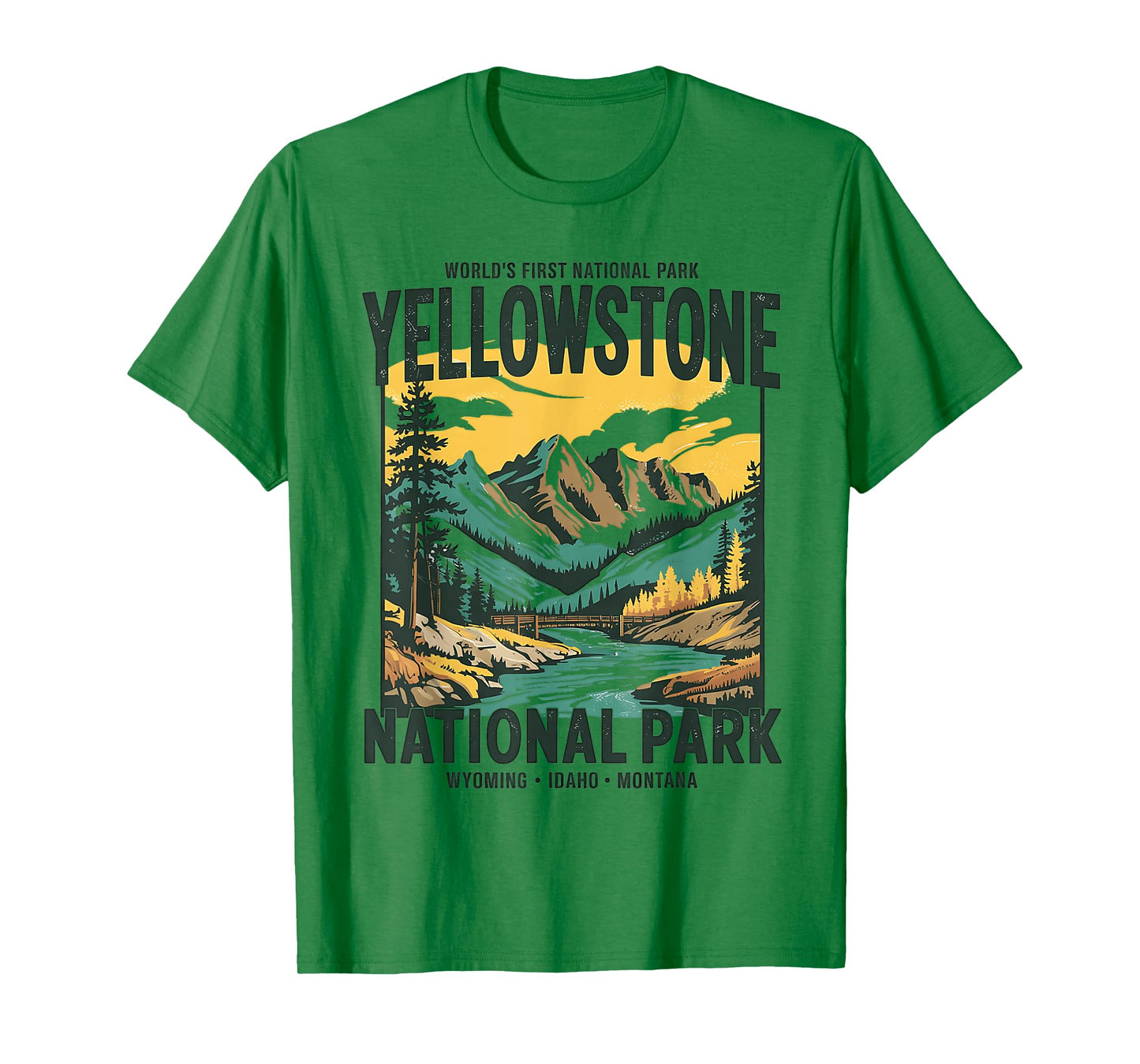 Yellowstone National Park Vintage Hiking T-Shirt