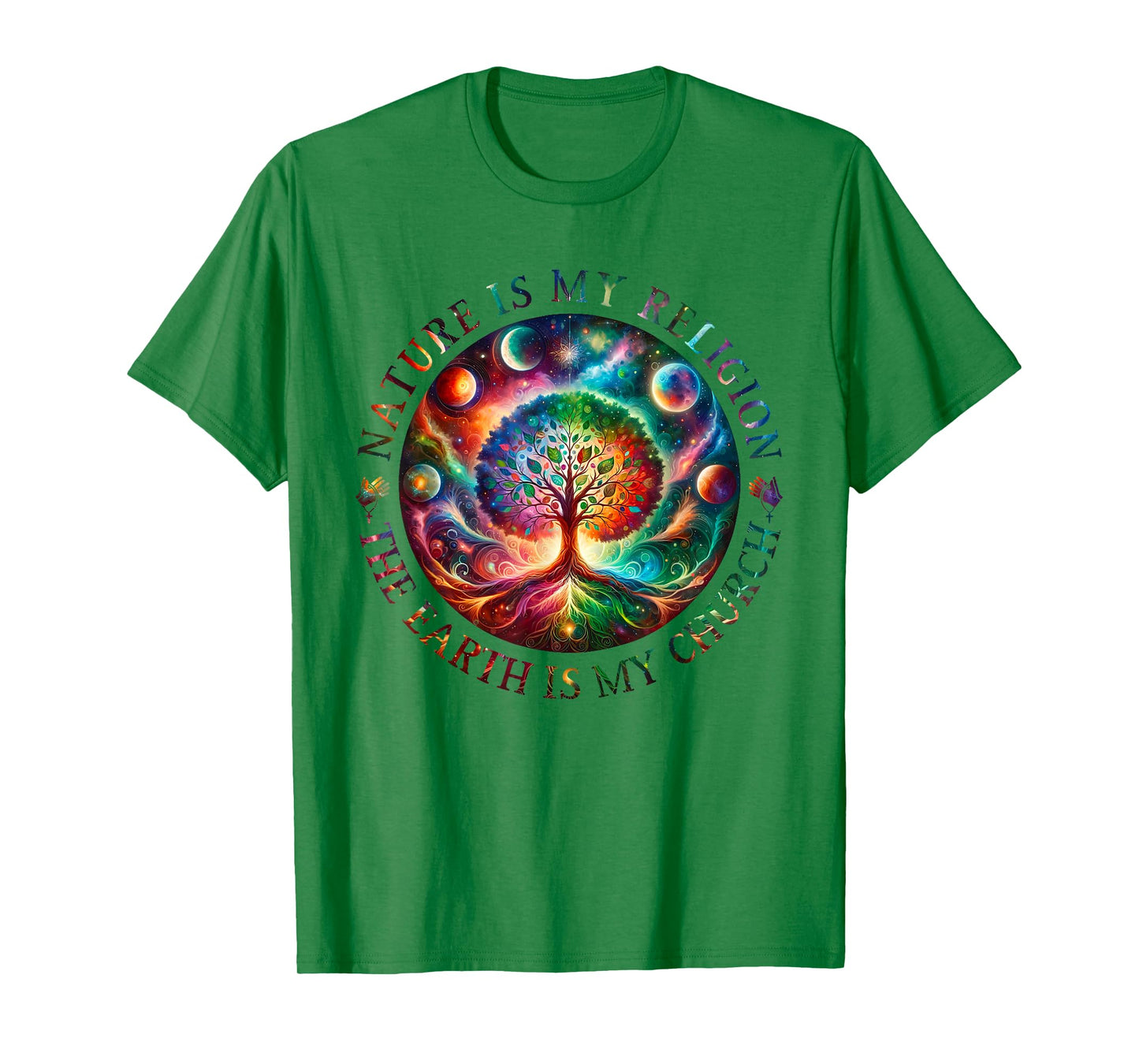 Nature Is My Religion The Earth Is My Church Mandala Tree T-Shirt