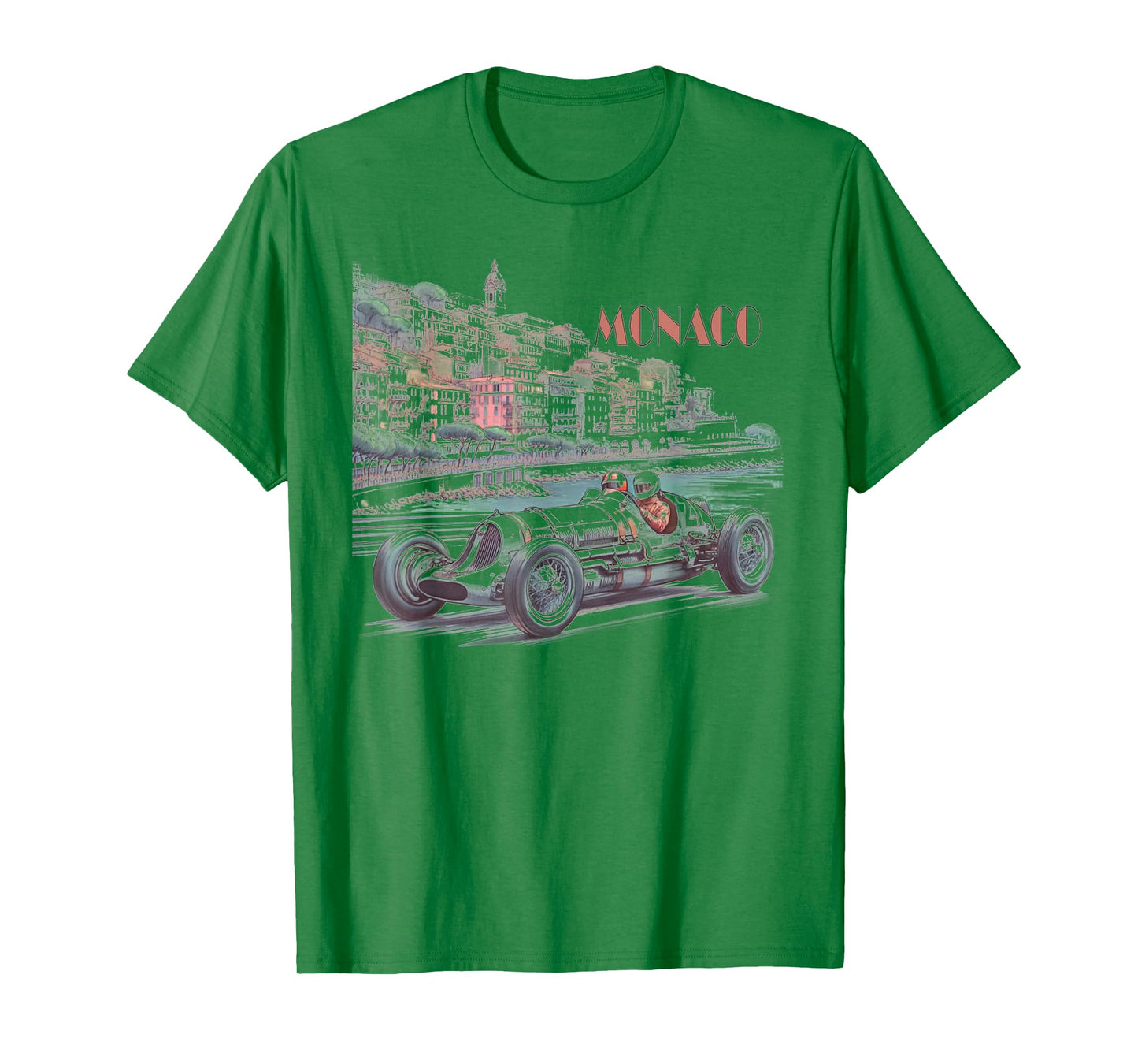Vintage Monaco 1937 Racer Graphic Race Car Retro Race T-Shirt