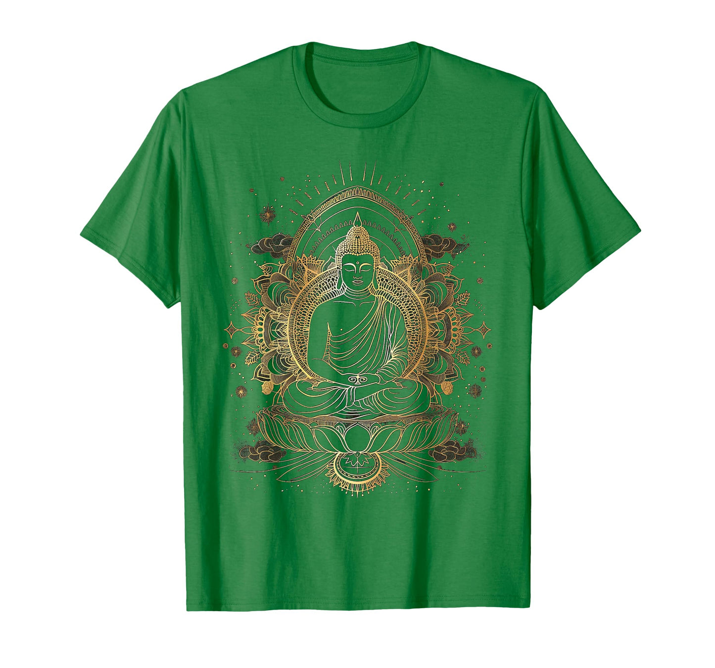 golden buddha yoga meditation spiritual in nature T-Shirt