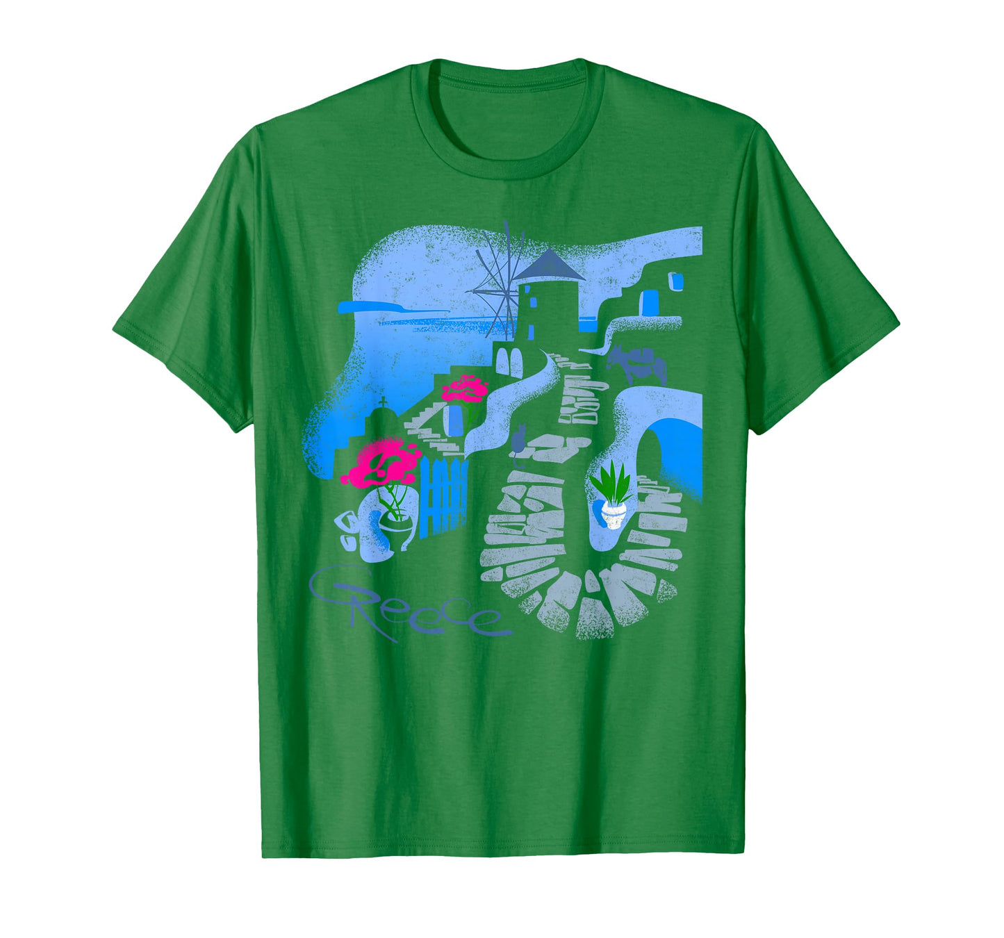 Europe Greece Athens Santorini Family Vacation Souvenir Tee T-Shirt