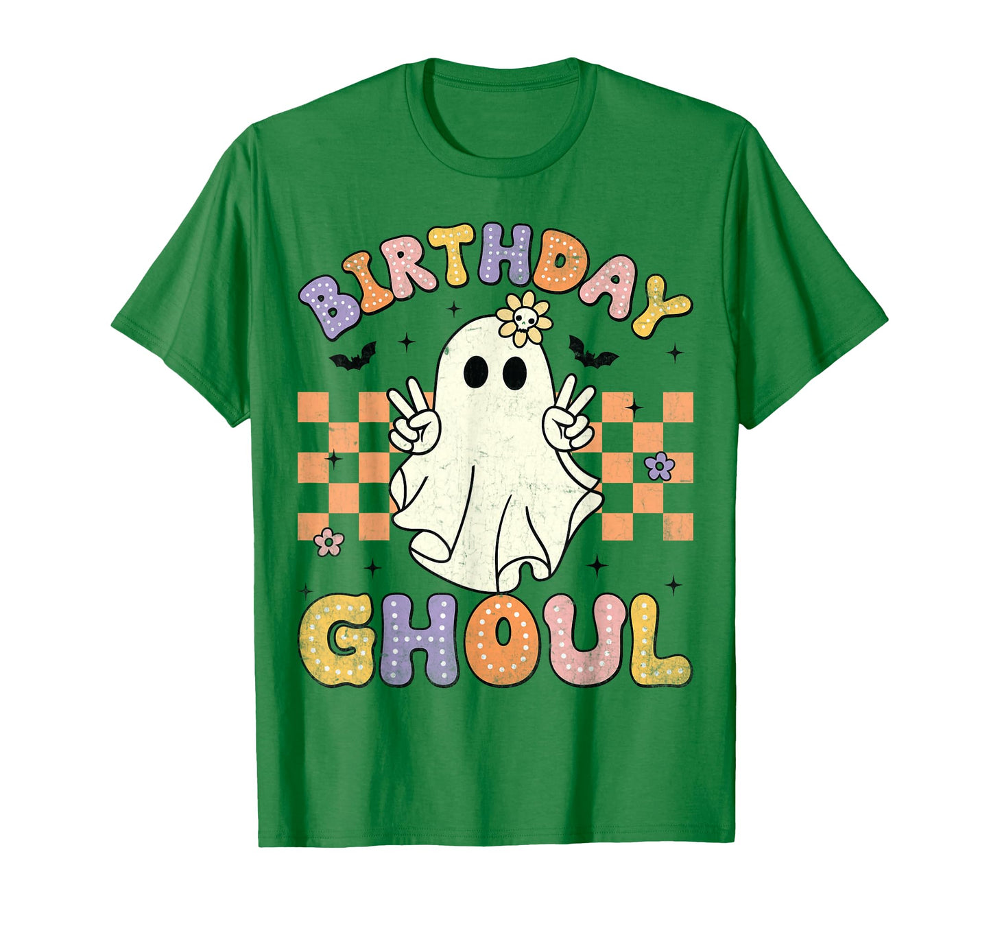Birthday Ghoul Ghost Groovy Funny Halloween Birthday Party T-Shirt