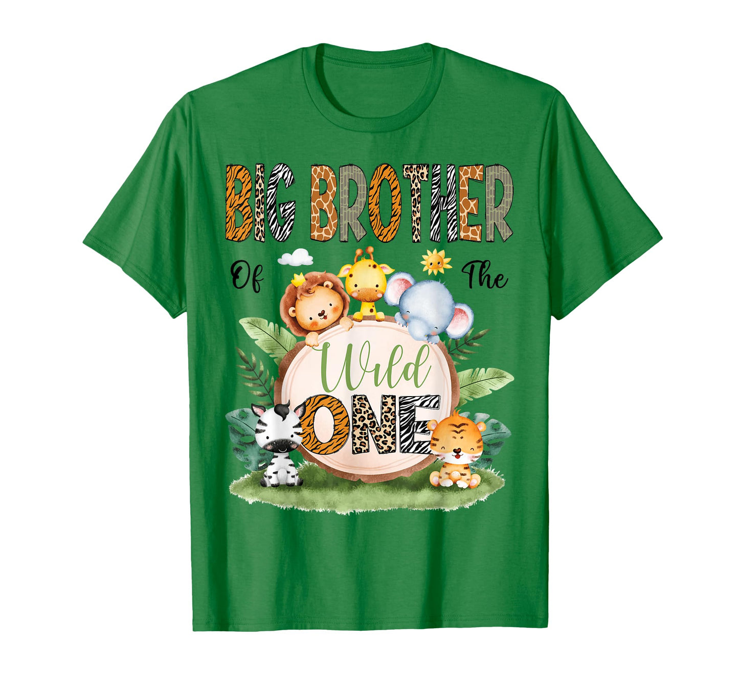 Big Brother Of The Wild One Safari Jungle 1St Birthday T-Shirt