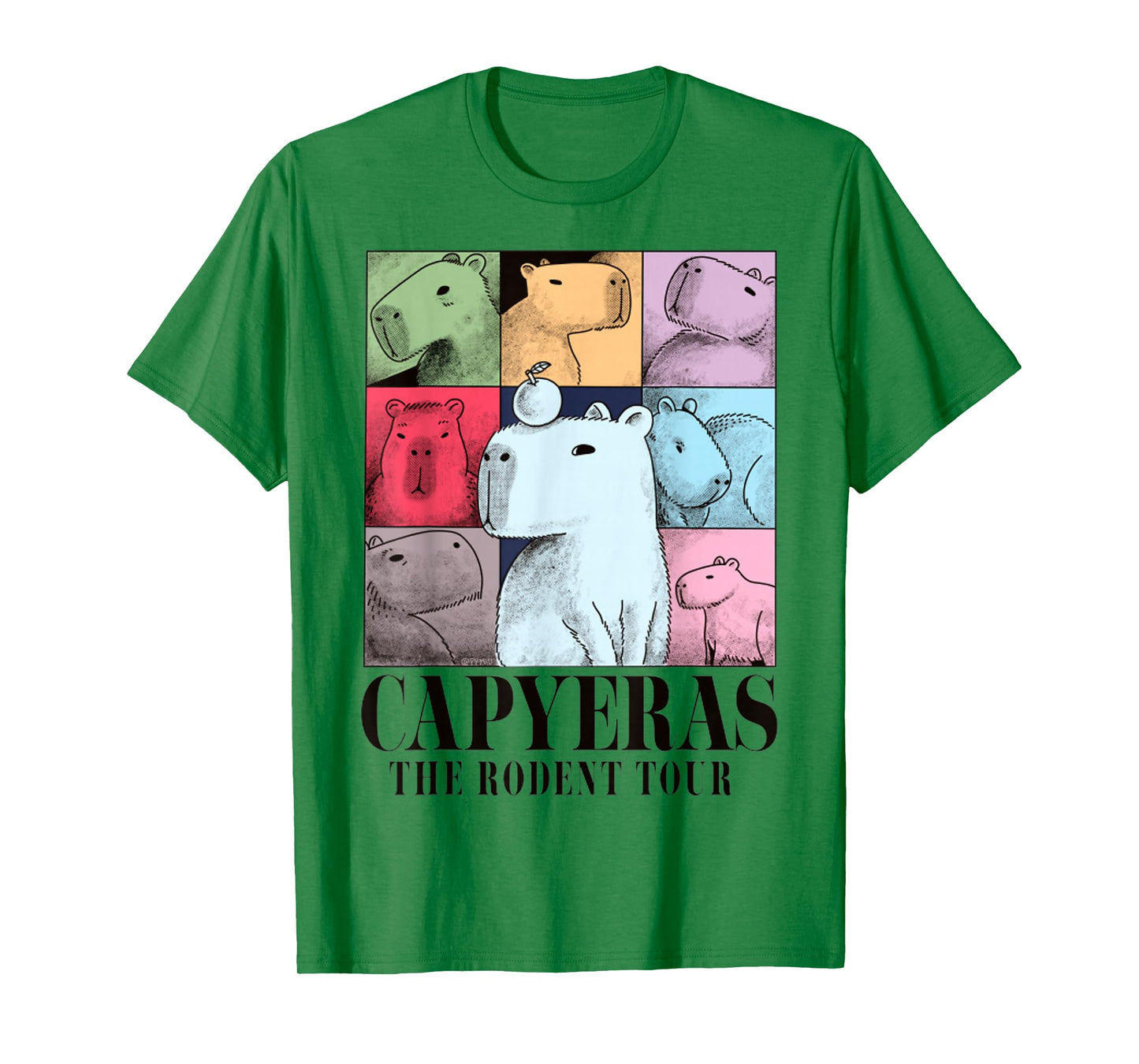 Capyeras Funny Cute Capybara Color Concert Tour Cute Animals T-Shirt