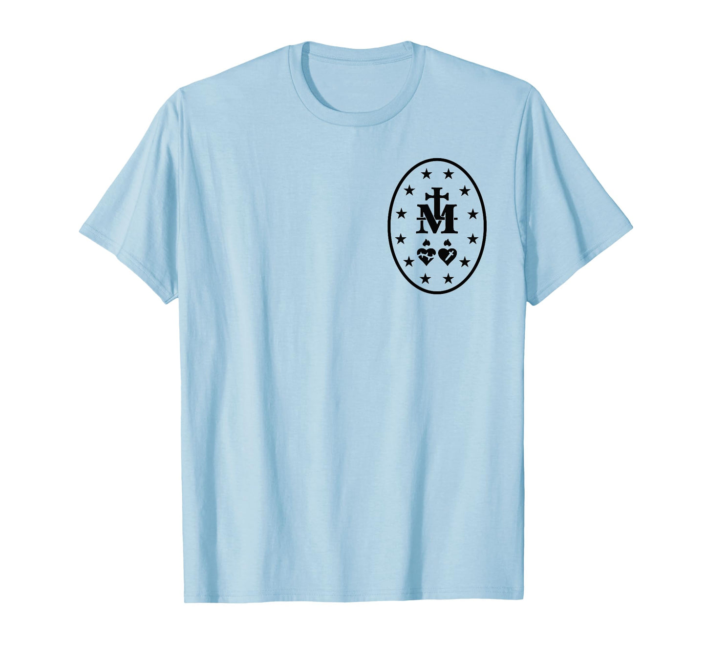 Miraculous Medal T-Shirt Catholic Virgin Mary Sacred Heart T-Shirt
