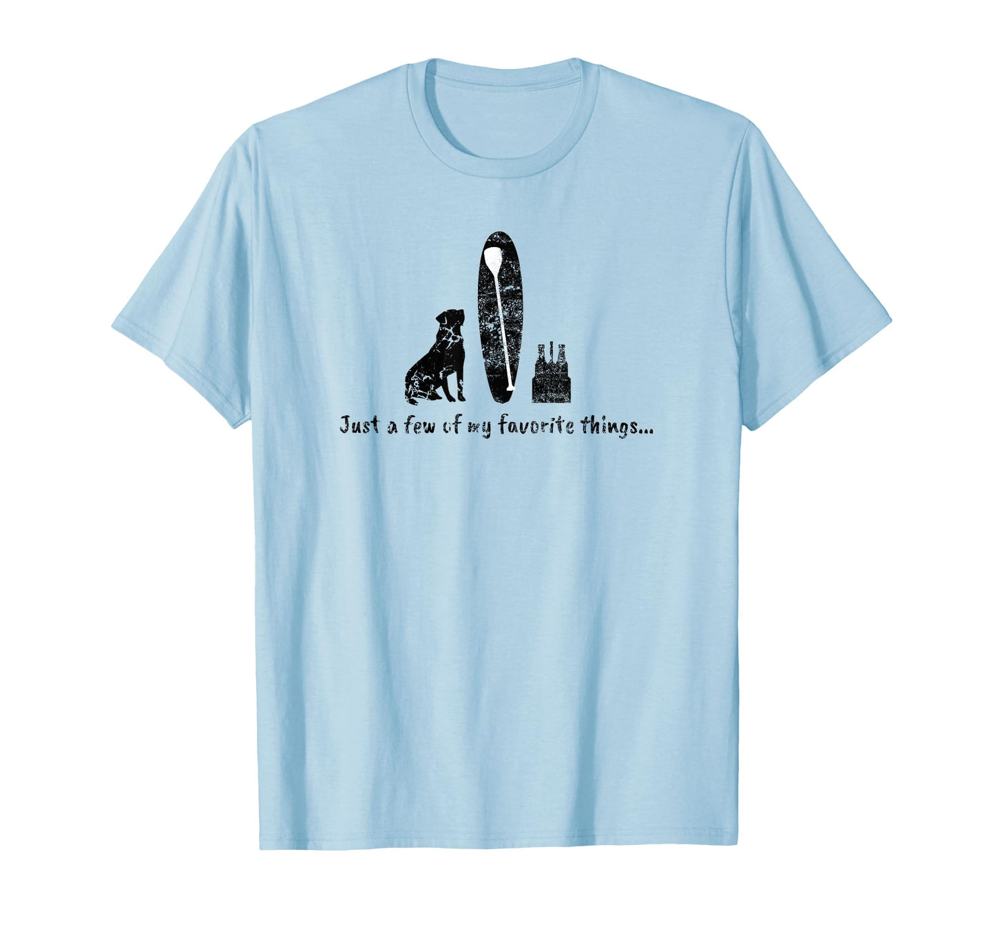 Surf SUP Paddle Board Dog Beer Life Favorites T-Shirt for Men Women