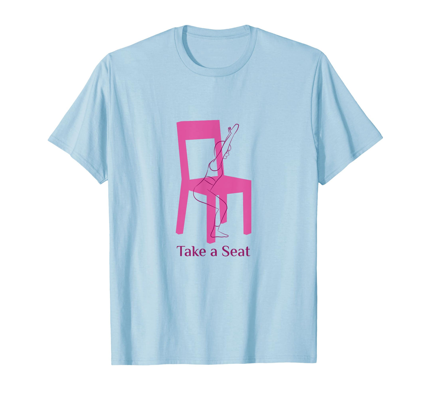 Asana Yoga Poses Chair Pose Utkatasana Funny Women Yogini T-Shirt