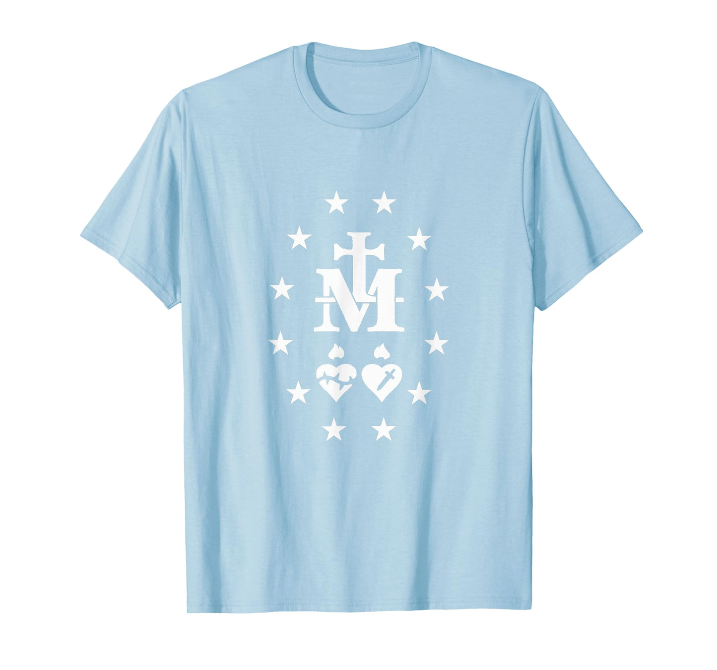 Miraculous Medal T-Shirt Catholic Virgin Mary Sacred Heart T-Shirt