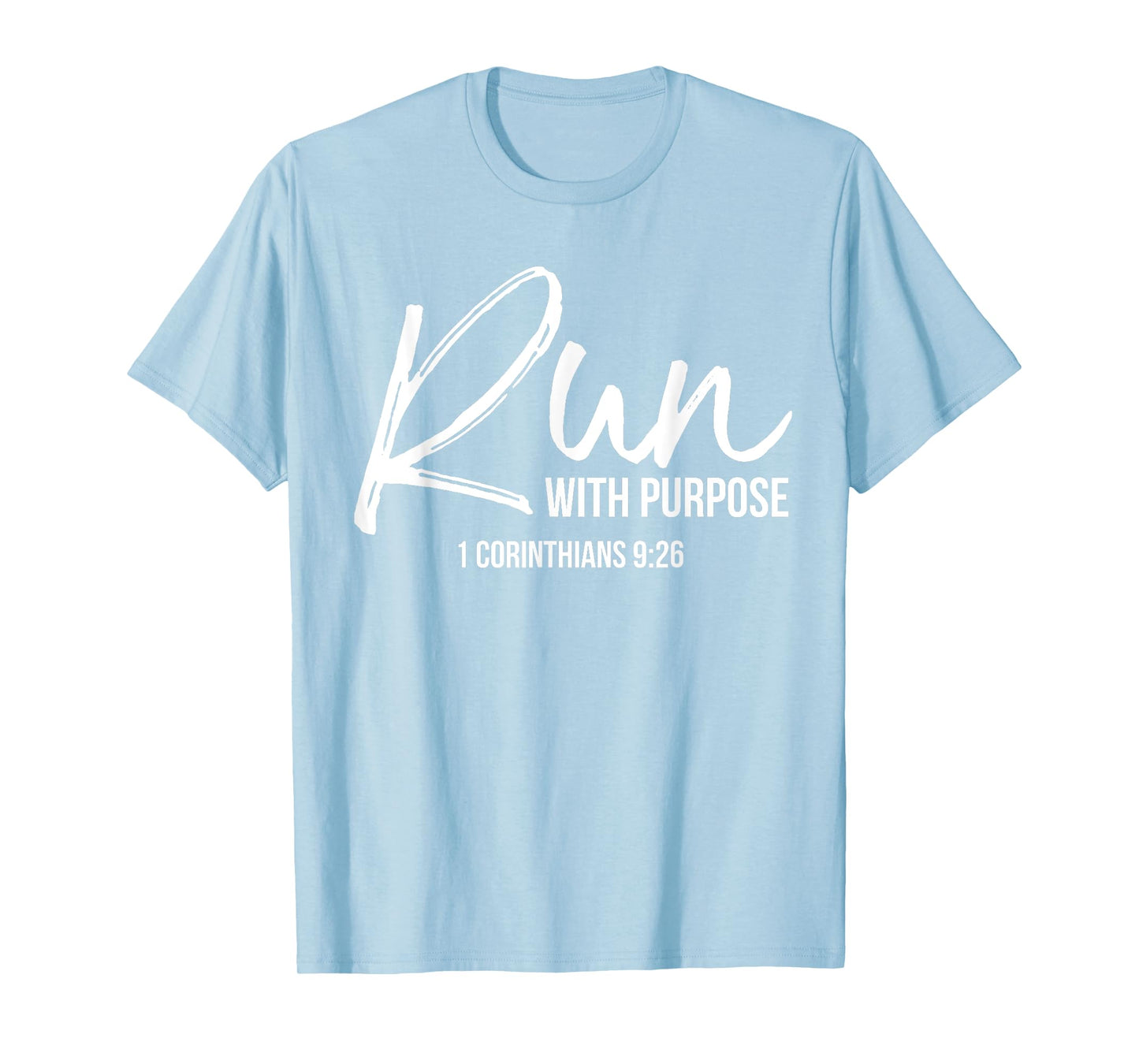 Womens Run With Purpose Shirt 1 Corinthians 9:26 Christian Running XL Orange