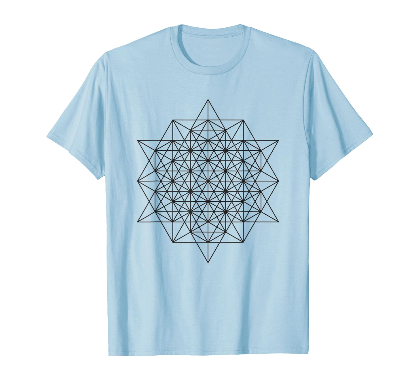 64 Grid Star Tetrahedron Sacred Geometry T-Shirt