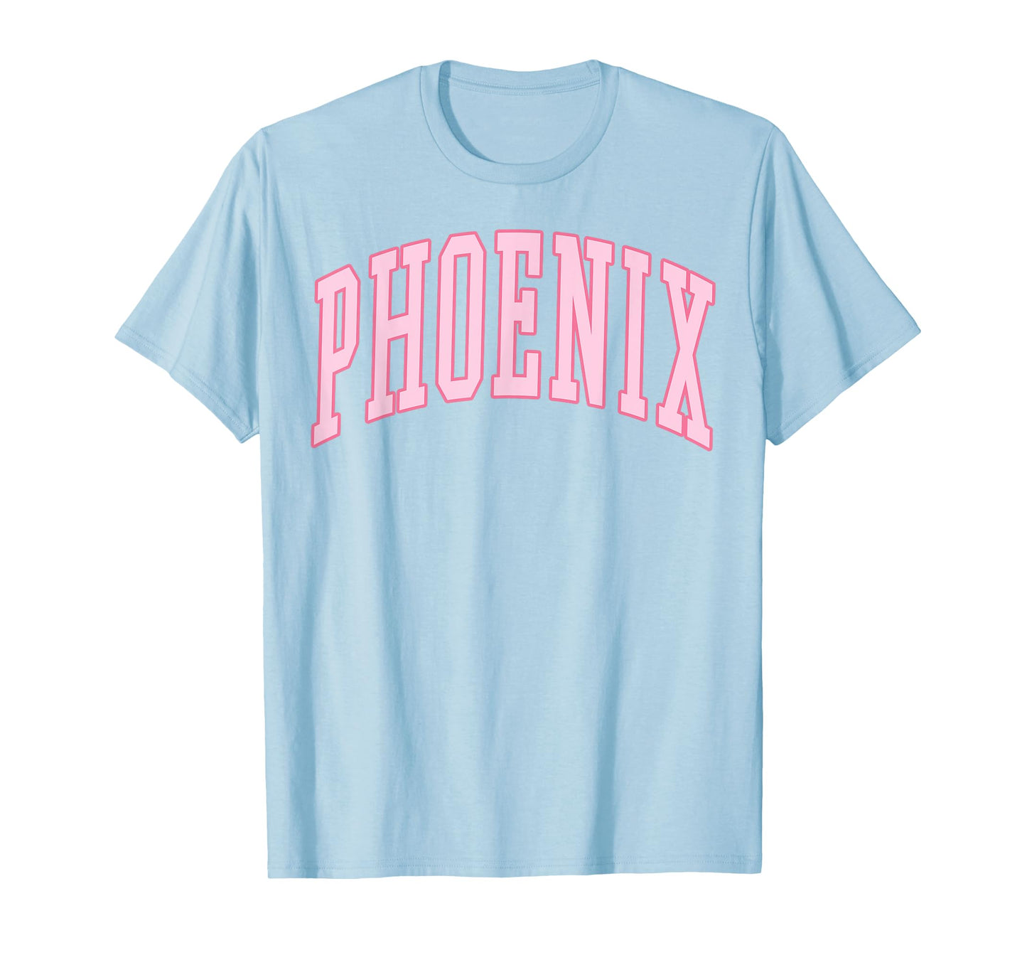 Phoenix Vintage Preppy Varsity Pink Sports T-Shirt