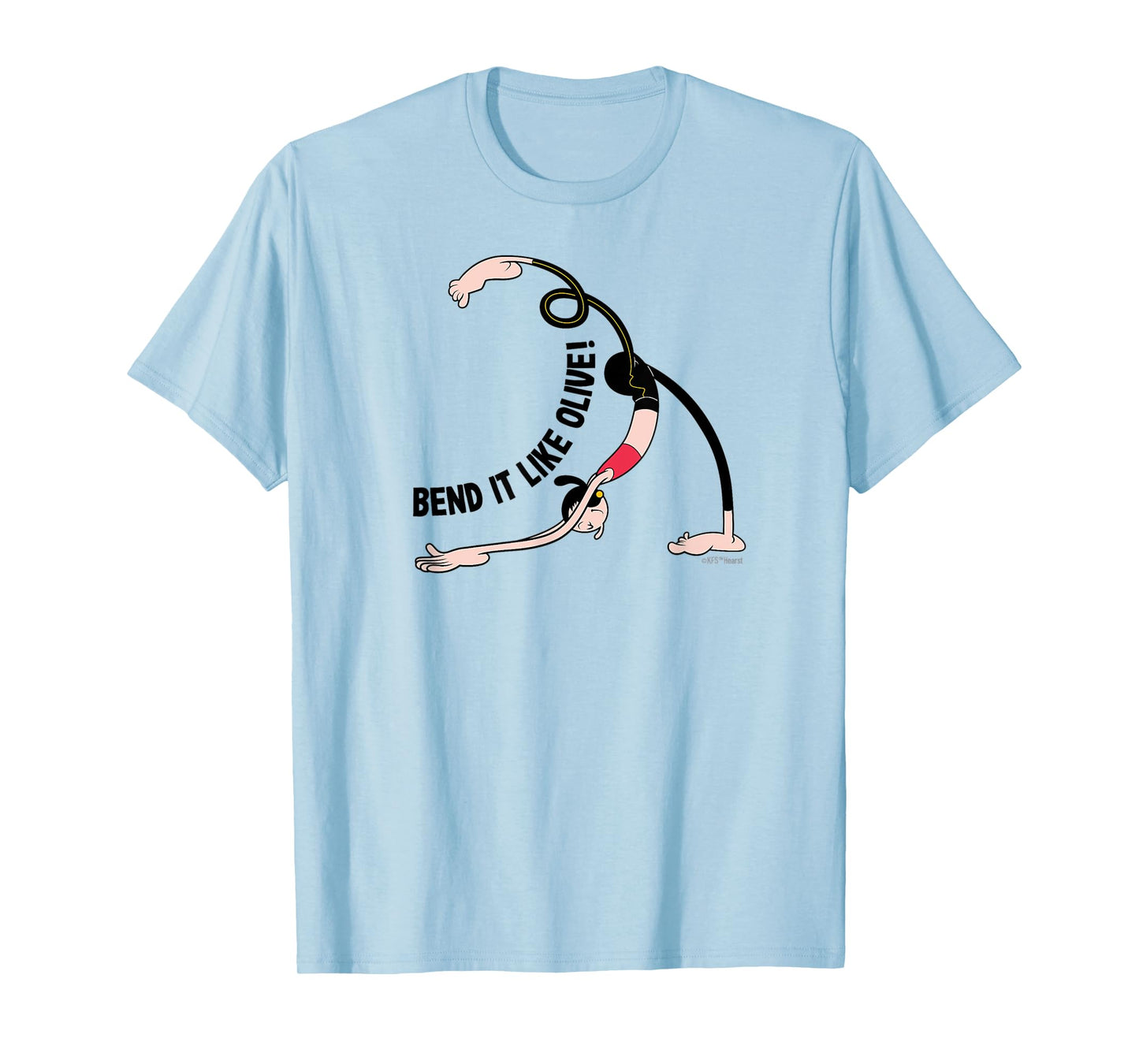 Olive Oyl "BEND IT LIKE OLIVE!" Yoga Tee T-Shirt