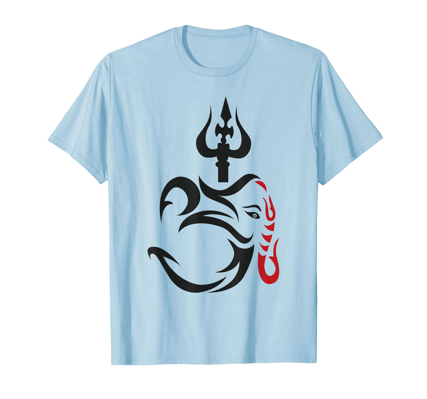 OM-Ganesha And Lord Shiva Divine Trident Trishul T-Shirt T-Shirt