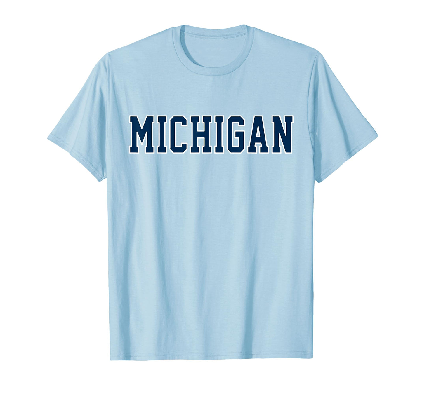 Vintage Michigan Look Blue Maize Men Retro Gold Michigan Tee T-Shirt