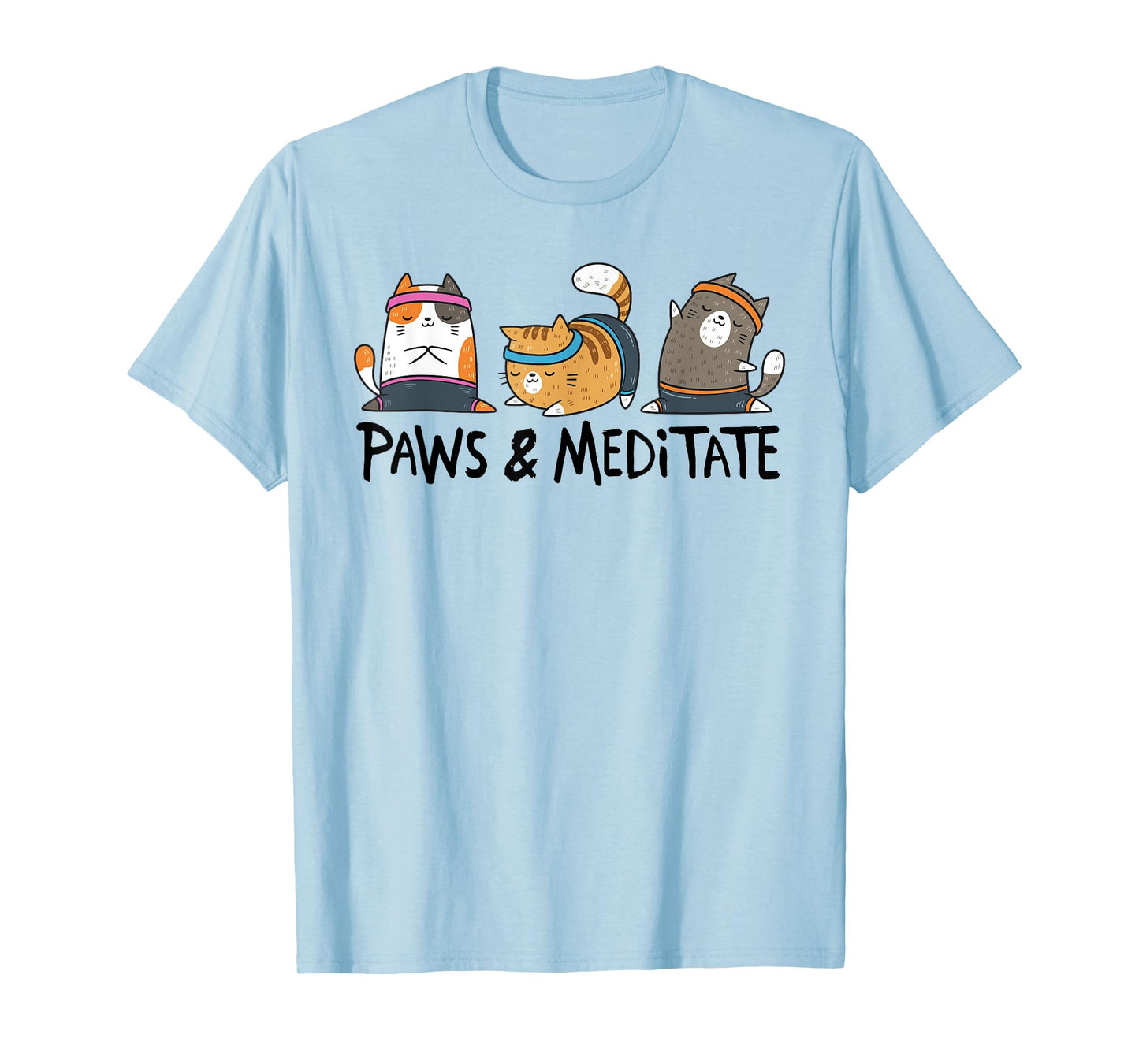 Yoga Cat Paws And Meditate Yoga Position Workout Gift T-Shirt