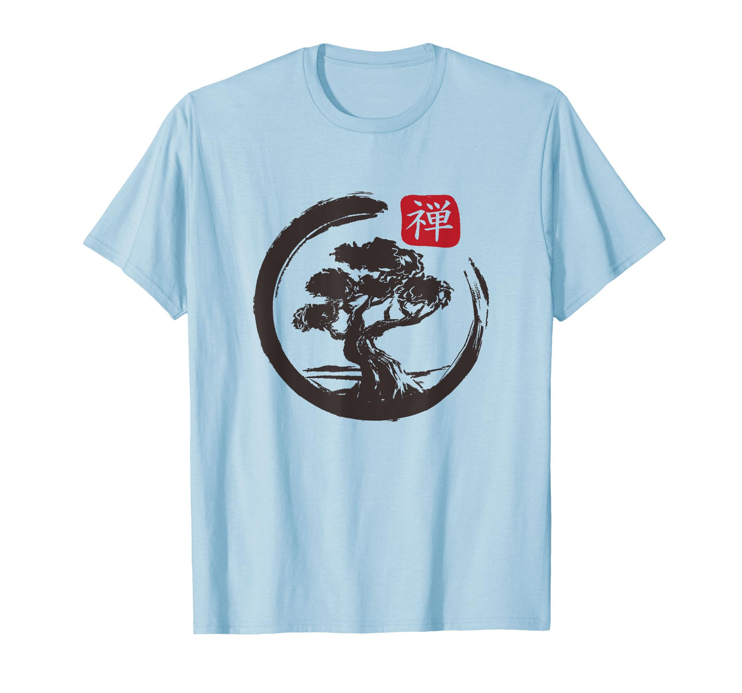 Bonsai Tree In Japanese Zen Buddhist Spiritual nature T-Shirt