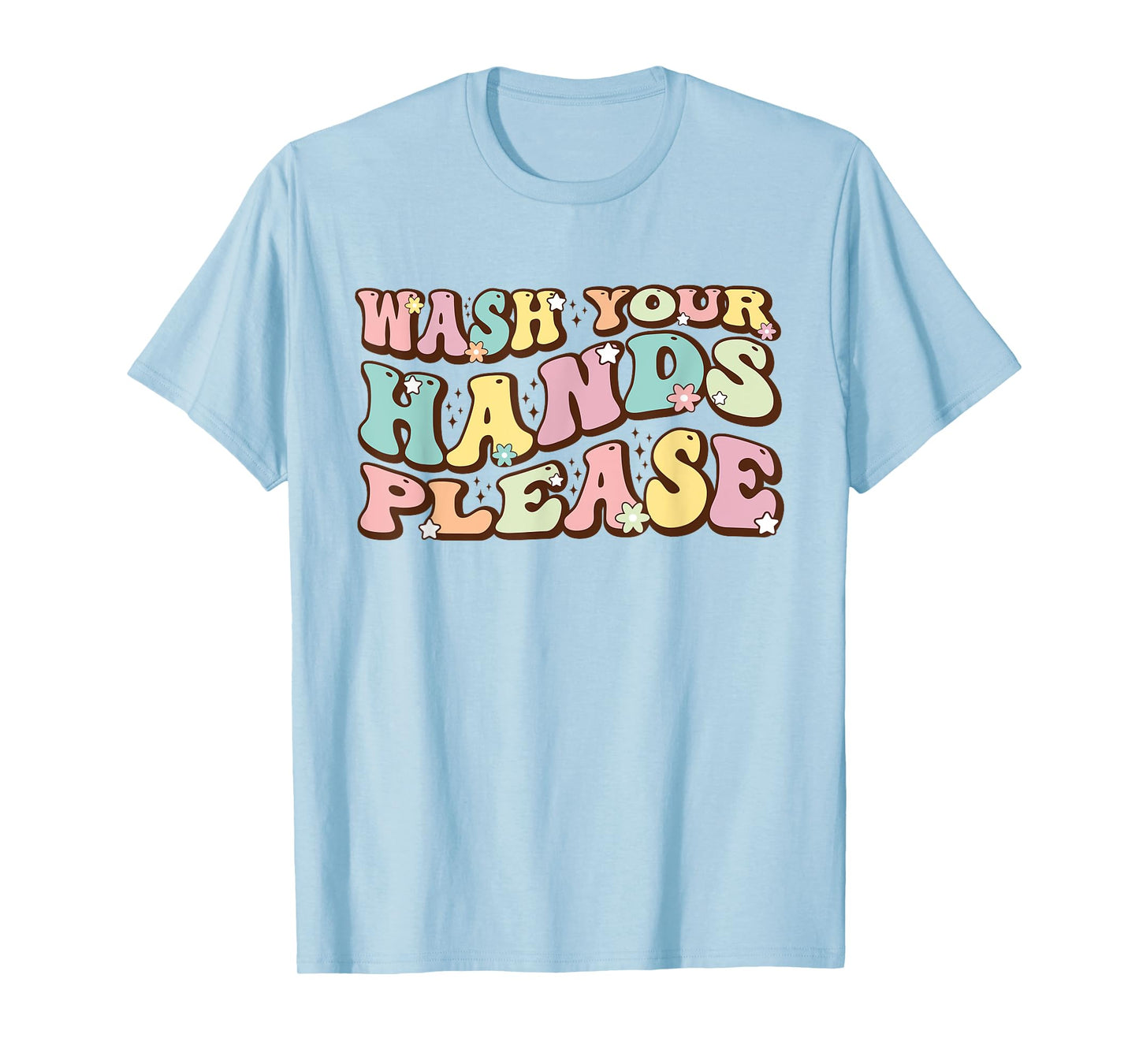 Wash Your Hands Please groovy retro Hand Hygiene Day 2024 T-Shirt