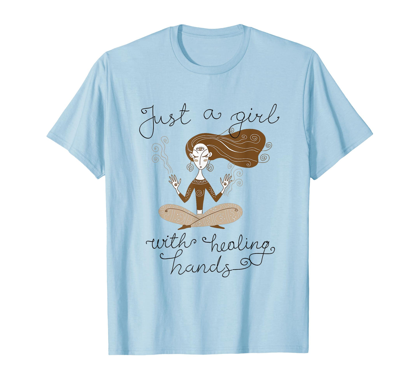 A Girl With Healing Hands Reiki Master Reiki Therapist T-Shirt