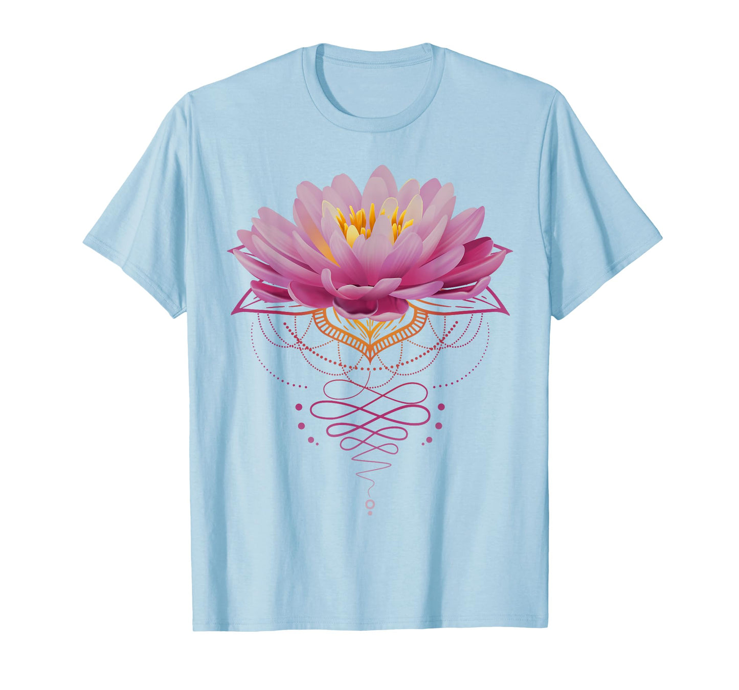 Spiritual Lotus Flower Unalome Zen Meditation Yoga Lovers T-Shirt
