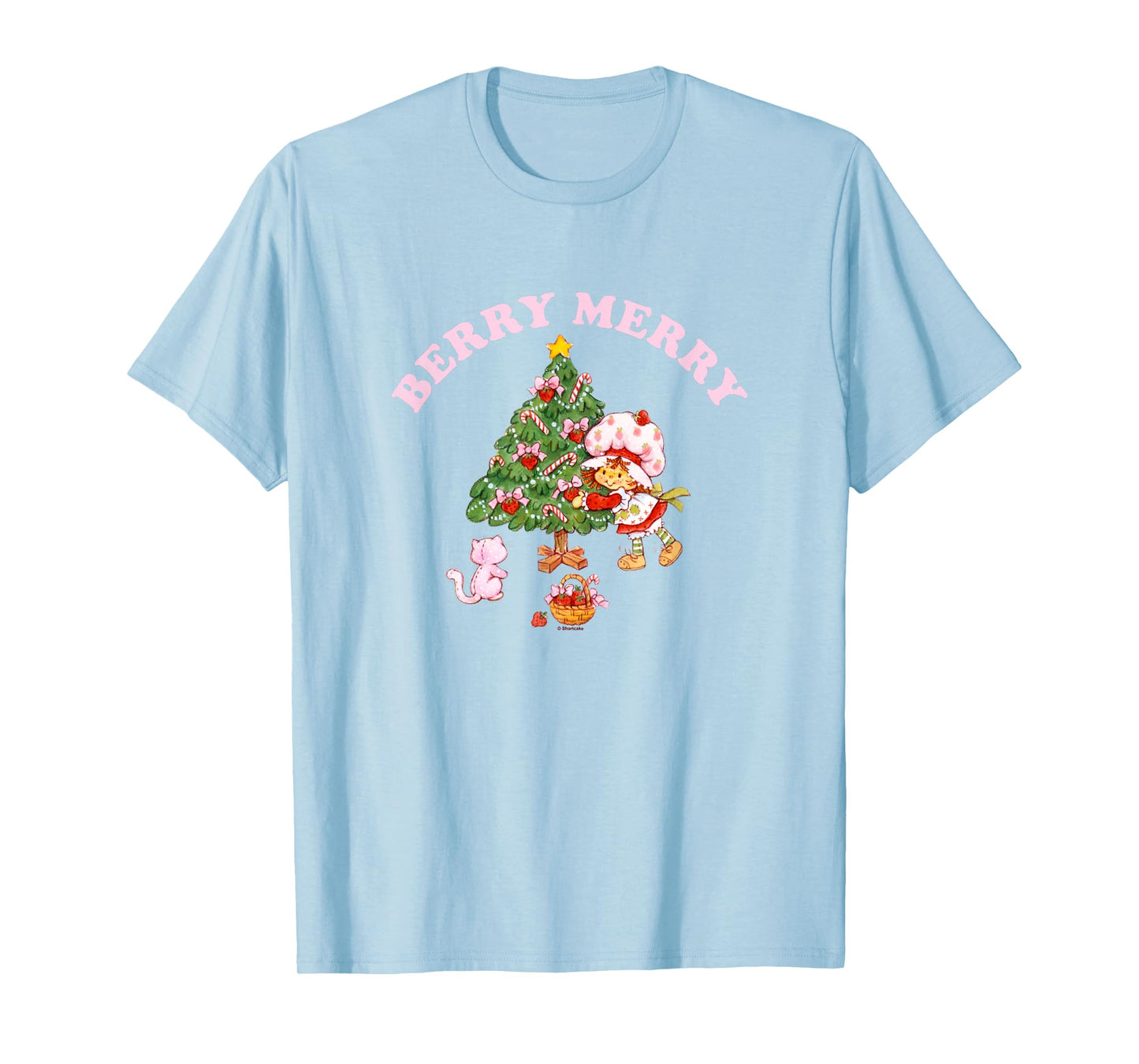 Strawberry Shortcake Christmas Berry Merry Decorating Tree T-Shirt