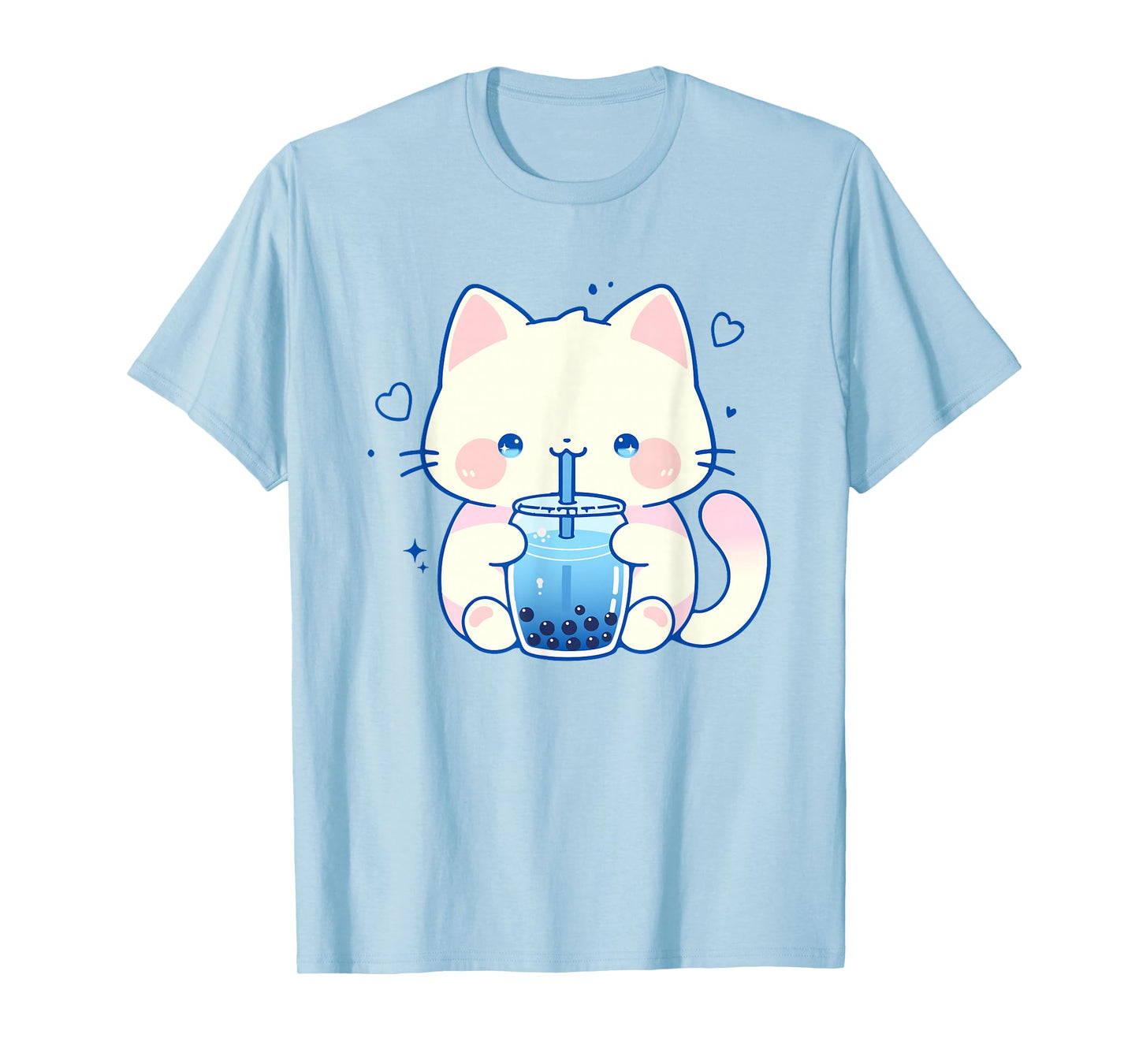 Kawaii Cat Boba Japanese cute aesthetic Anime Girls Teens T-Shirt