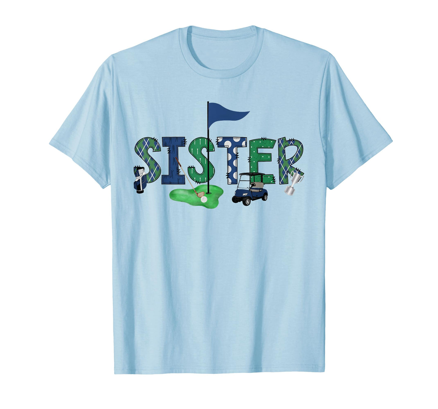 Sister Of The Birthday Boy Hole in One Golf Sport Matching T-Shirt