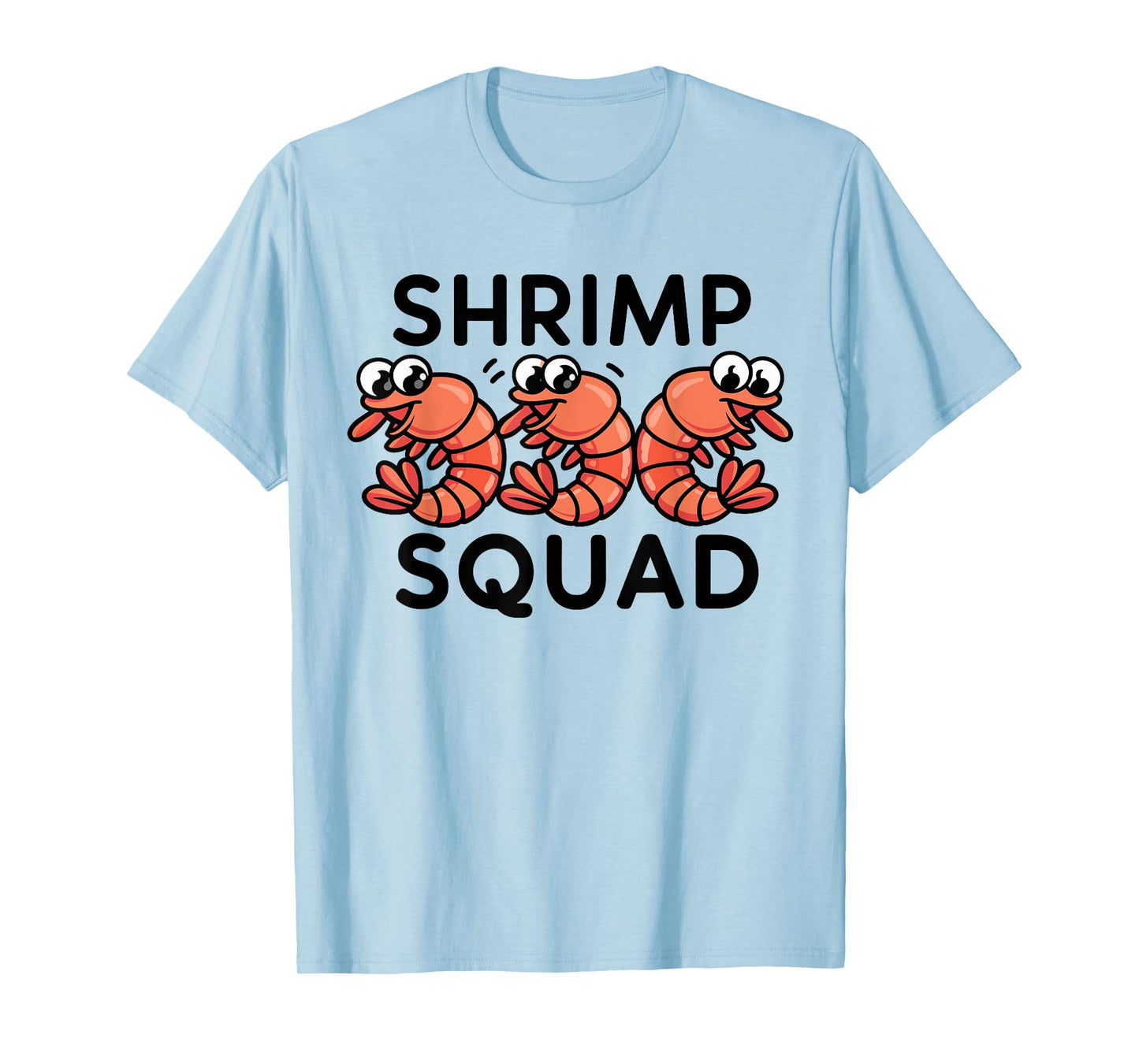 Shrimp Squad Funny Ocean Cuisine Cartoon Graphic Seafood T-Shirt