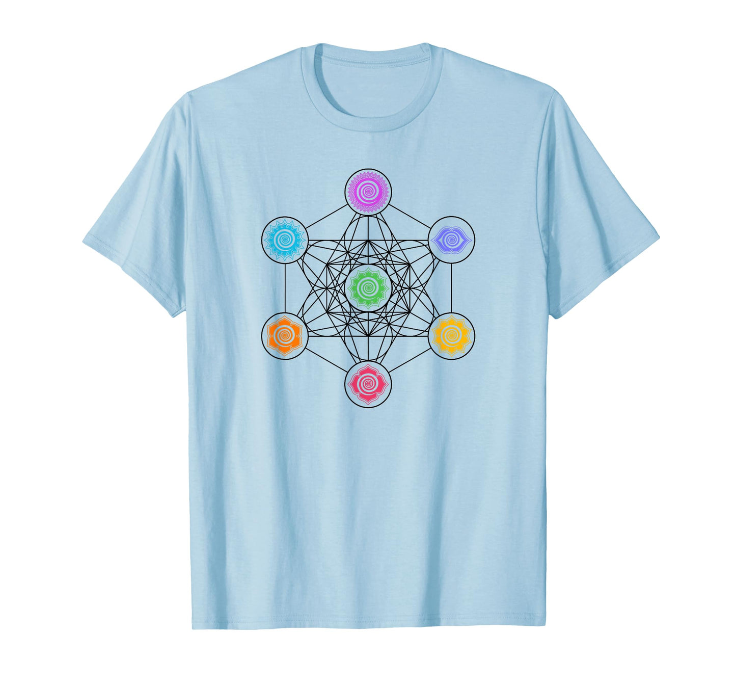 Metatronscube, sacred geometry, chakra, yoga, symbol, 4D T-Shirt