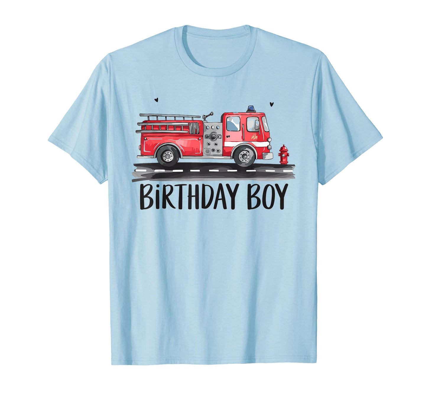 Fire Truck Firefighter The Birthday of Boy Family Bday Party T-Shirt