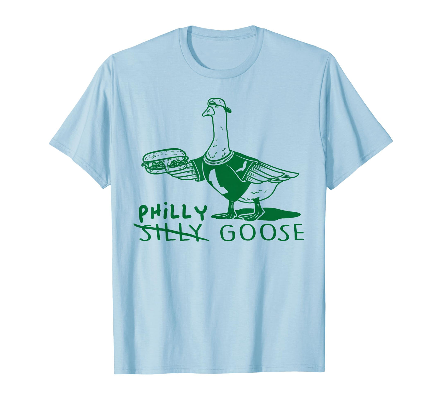 Philly Goose Funny Cheesesteak Silly Animal Pun T-Shirt
