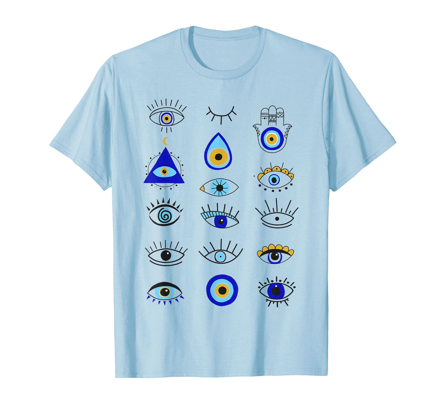 Evil Eye Curse Protection Hand of Hamsa Seeing Eyes Evil Eye T-Shirt