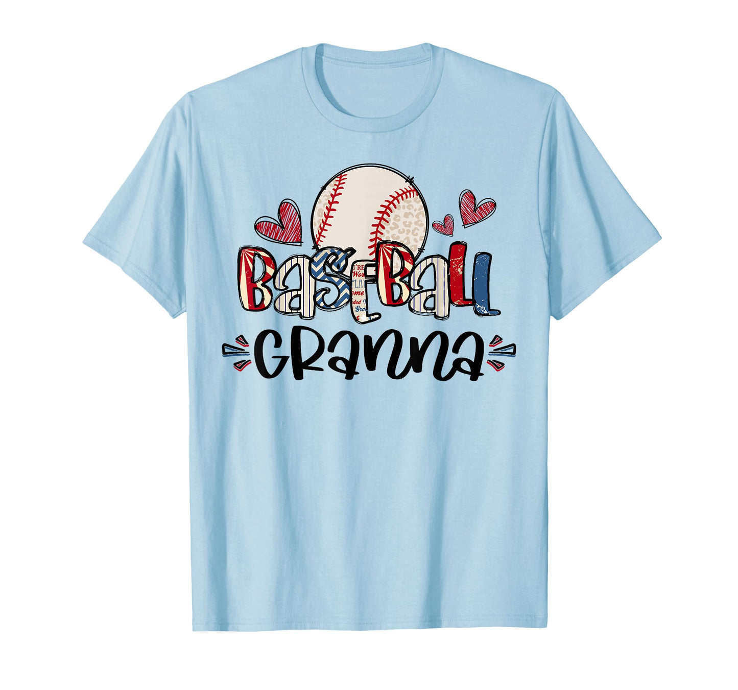 Baseball Granna Heart Proud Baseball Granna T-Shirt