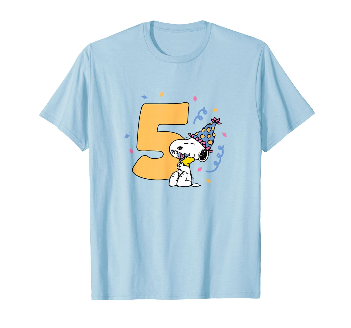 Peanuts - Snoopy & Woodstock - 5th Birthday T-Shirt