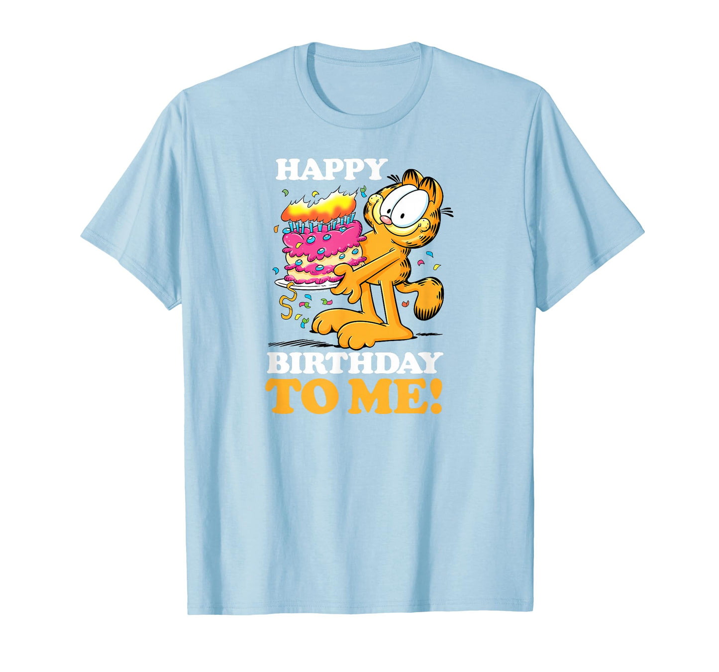 Garfield - Happy Birthday To Me with Cake T-Shirt