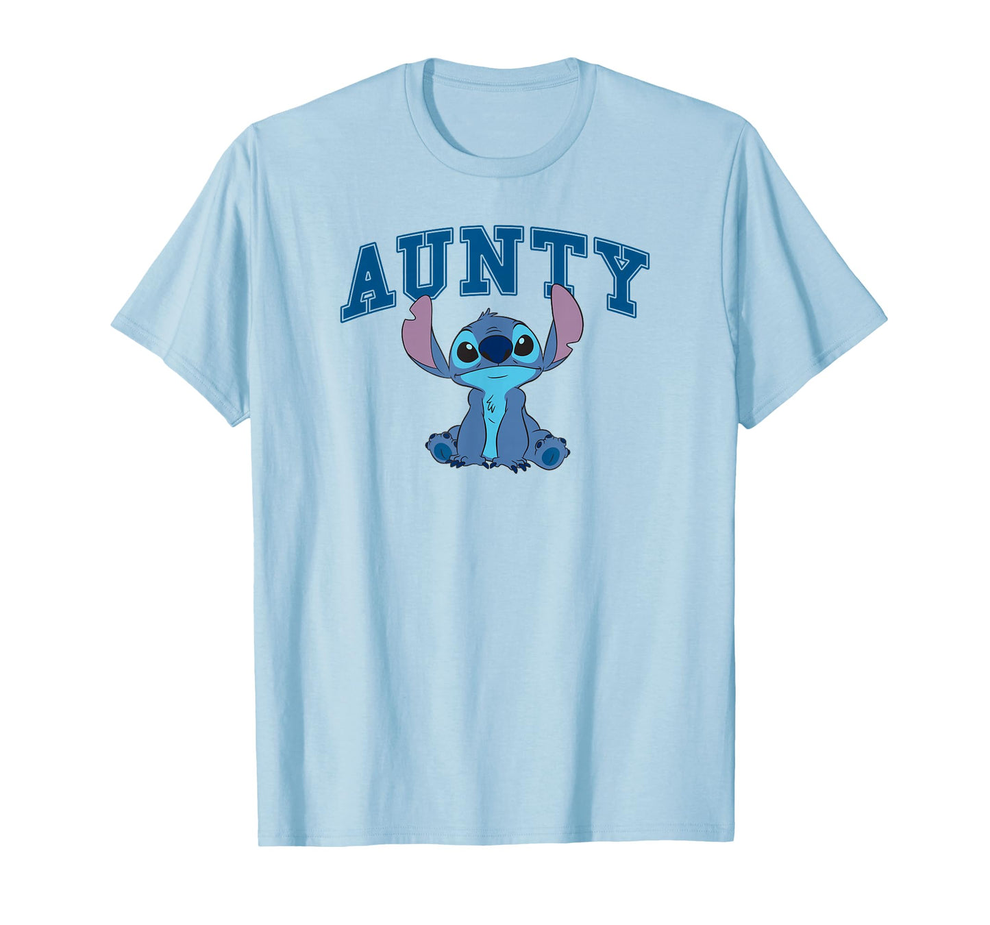 Disney Lilo & Stitch Aunty Cute Stitch Big Chest Text Logo T-Shirt
