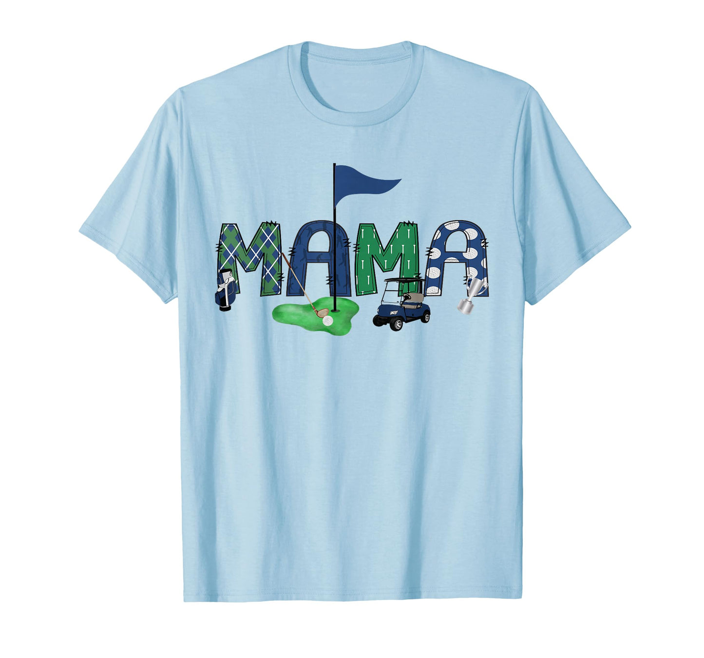 Mama Of The Birthday Boy Hole in One Golf Sport Matching T-Shirt