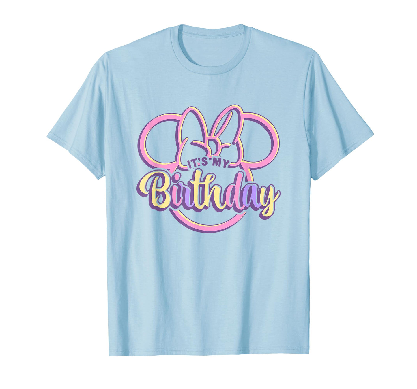 Disney Minnie Mouse It's My Birthday Retro Minnie Ears Logo T-Shirt