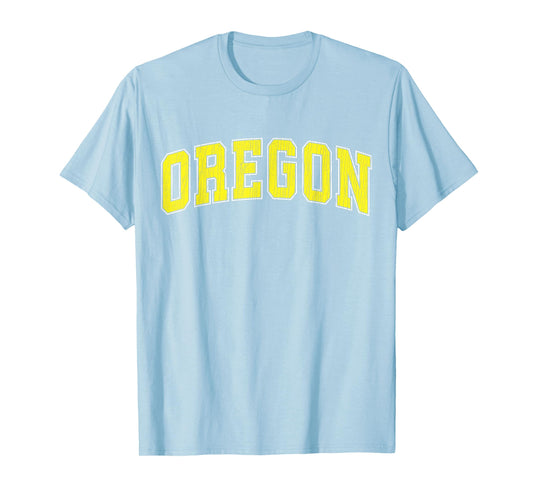 Vintage Oregon OR Men Oregon OR Women Classic Retro Yellow T-Shirt