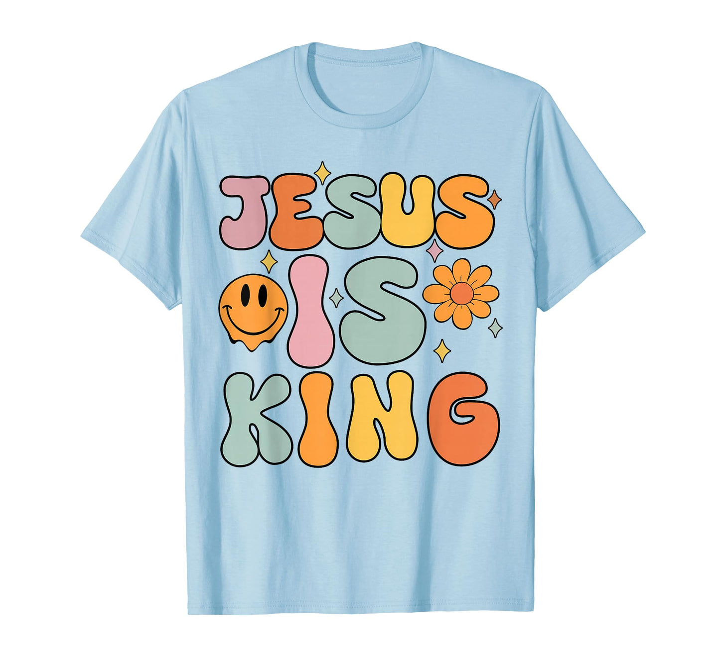 Jesus is King Cute Christian Teen Girls Religious Faith Gift T-Shirt