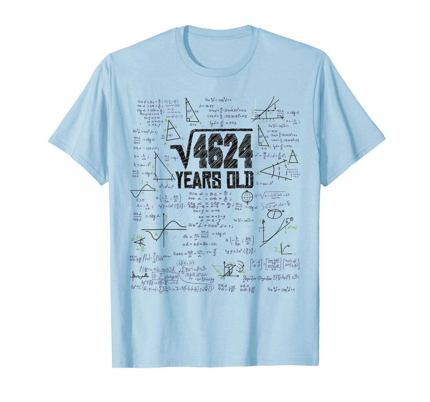 Square Root Of 4624 Years Old for Math Nerd 68th Birthday T-Shirt