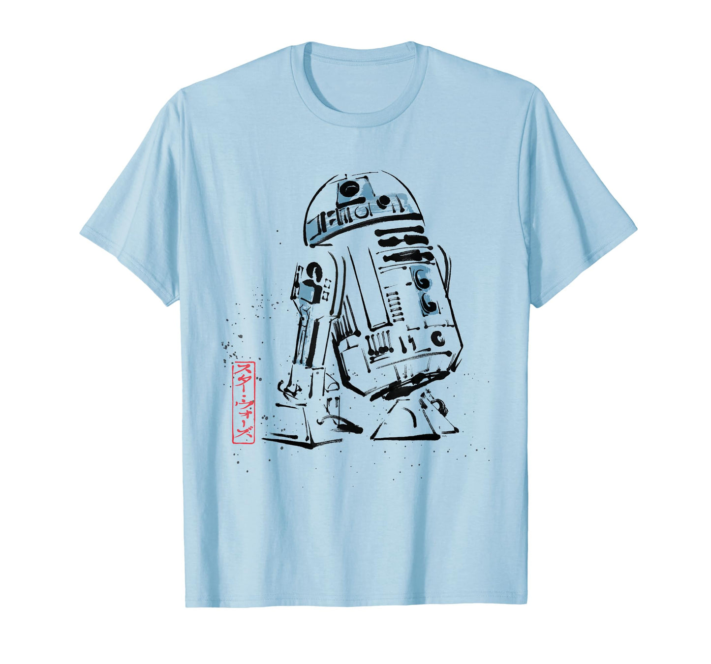 Star Wars R2-D2 Japan Sumi-e Ink Wash Painting Style T-Shirt