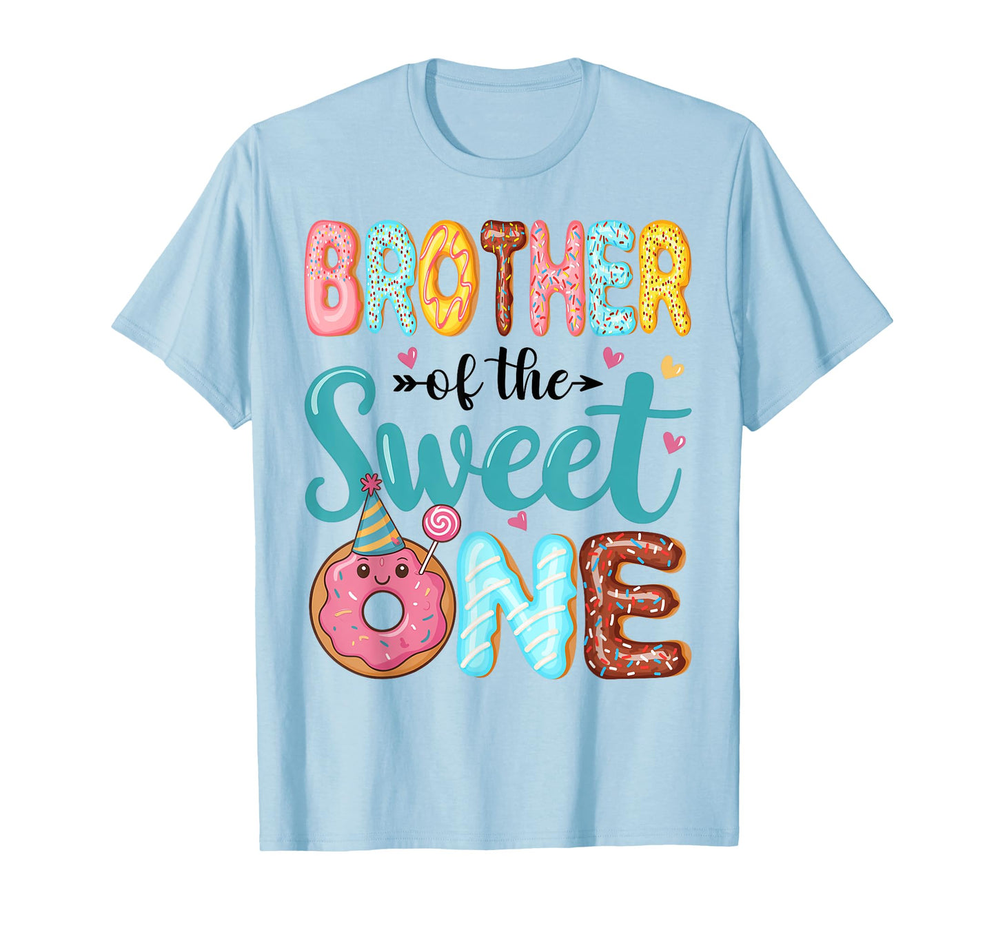 Brother Of The Sweet One 1st Birthday Girl Donut Party T-Shirt
